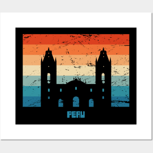 Retro Peruvian Peru Cathedral Posters and Art